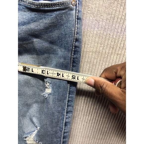 Guess Denim Jeans Size 27R Power Stretch Skinny Distressed Factory Destroyed - Picture 13 of 16